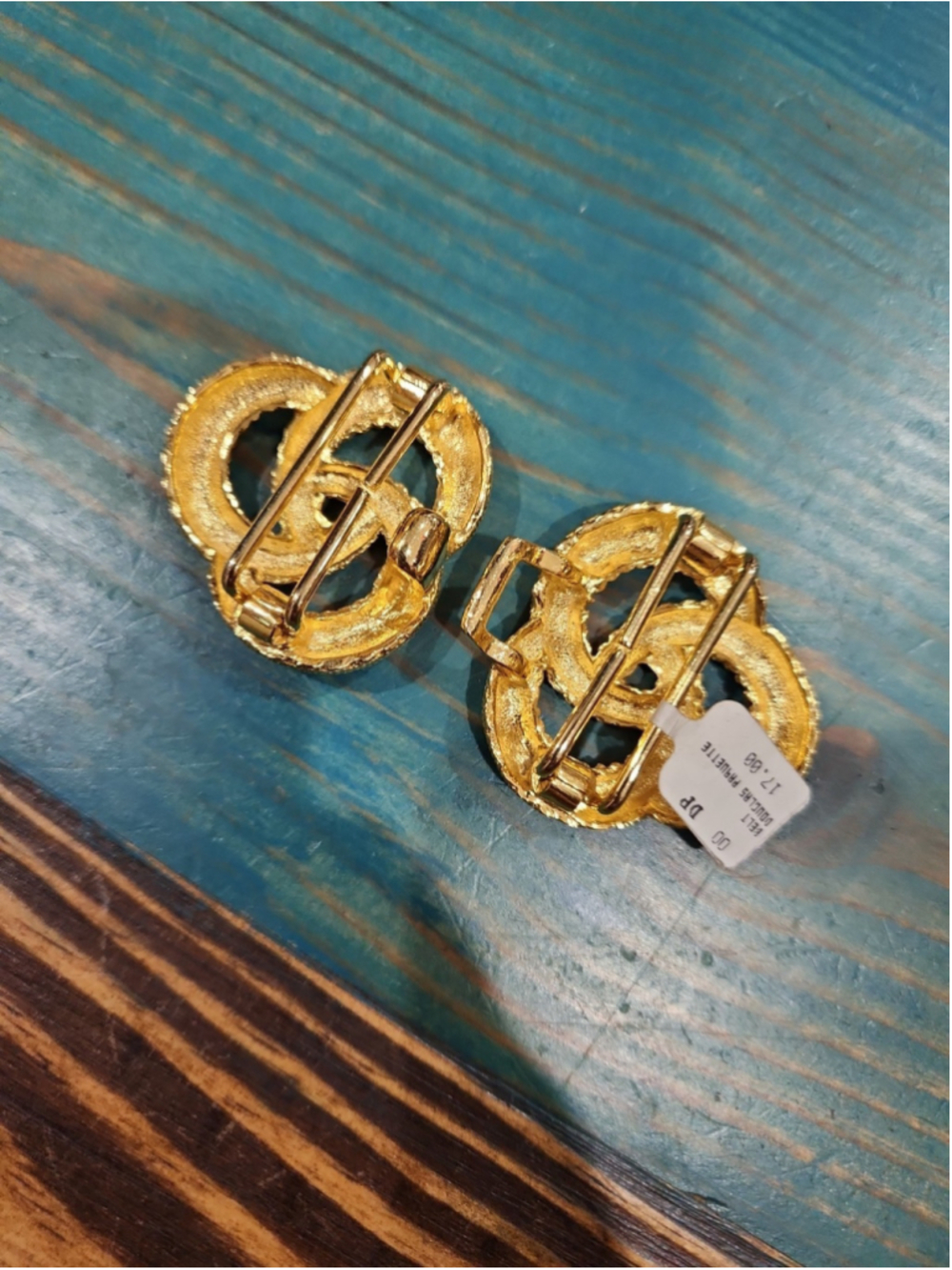 Douglas Paquette Twisted Knot Belt Buckle Set 2 Piece New Old Stock - Picture 3 of 9